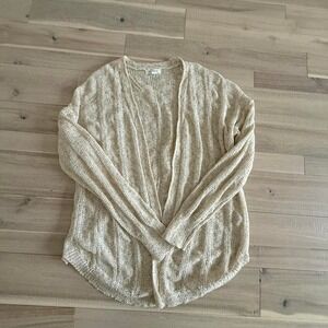 Blu pepper Cream knit cardigan with tie detail Size S